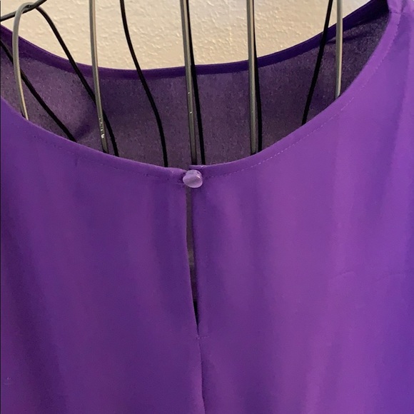 💚Worthington Sheer Long SleevePurpleBlouse WomenL - Picture 5 of 7